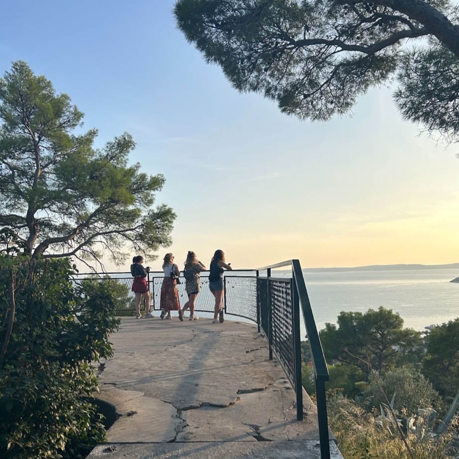 Viewpoint on the walk up Marjan Hill in Forest Park Marjan.