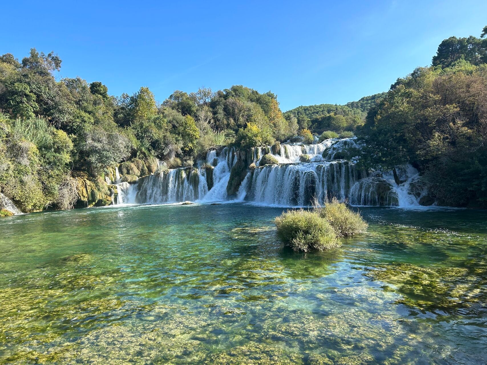 Waterfalls in Krka National Park.