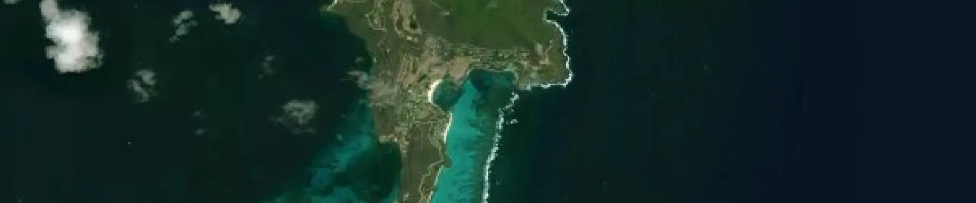Satellite view of Canouan Island