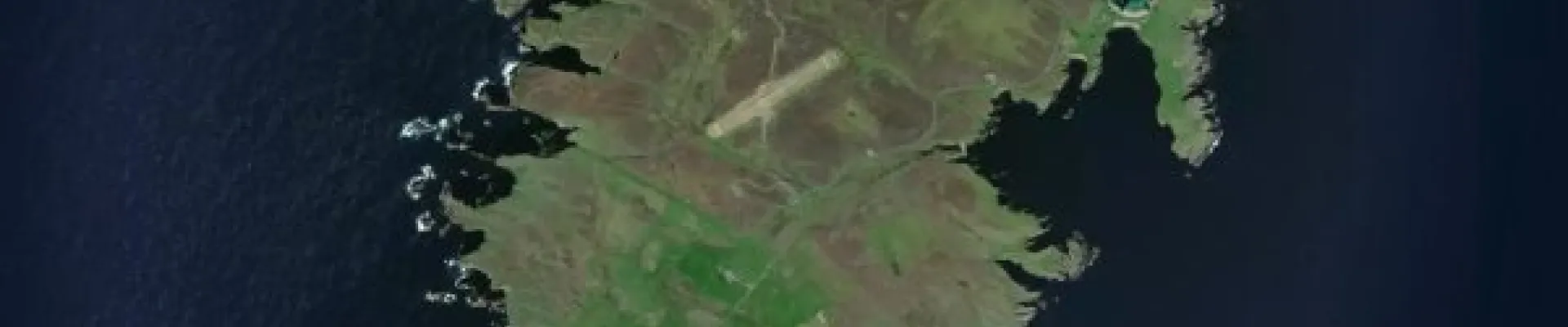 Satellite view of Fair Isle, Shetland Islands