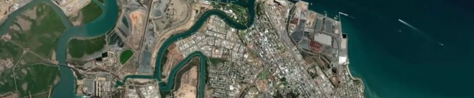 Satellite view of Gladstone, Queensland
