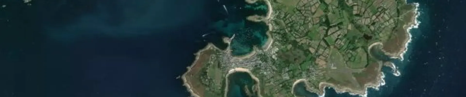 Satellite view of Hugh Town, Saint Mary's, Isles of Scilly