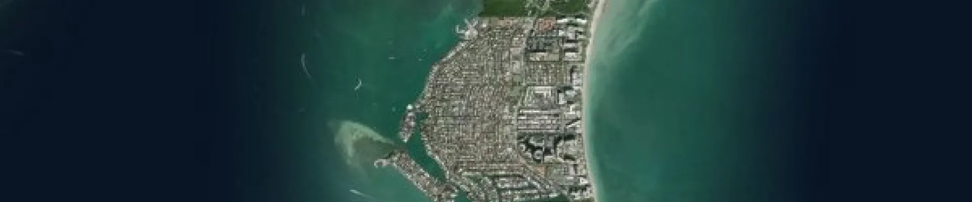 Satellite view of Key Biscayne, Florida