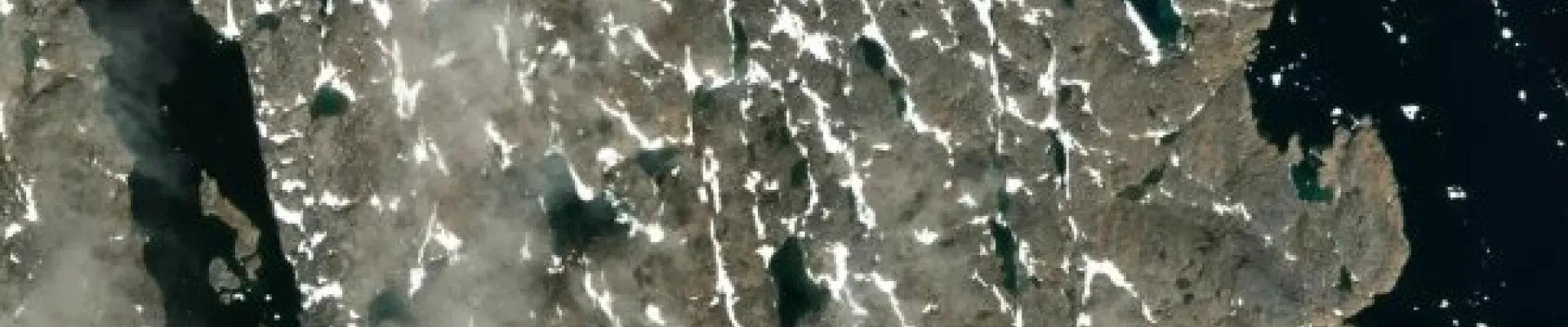 Satellite view of Lower Savage Islands, Nunavut