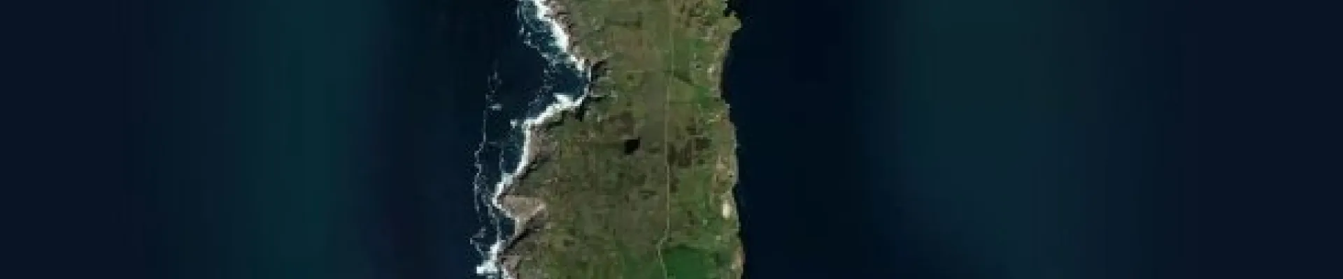 Satellite view of Lundy Island