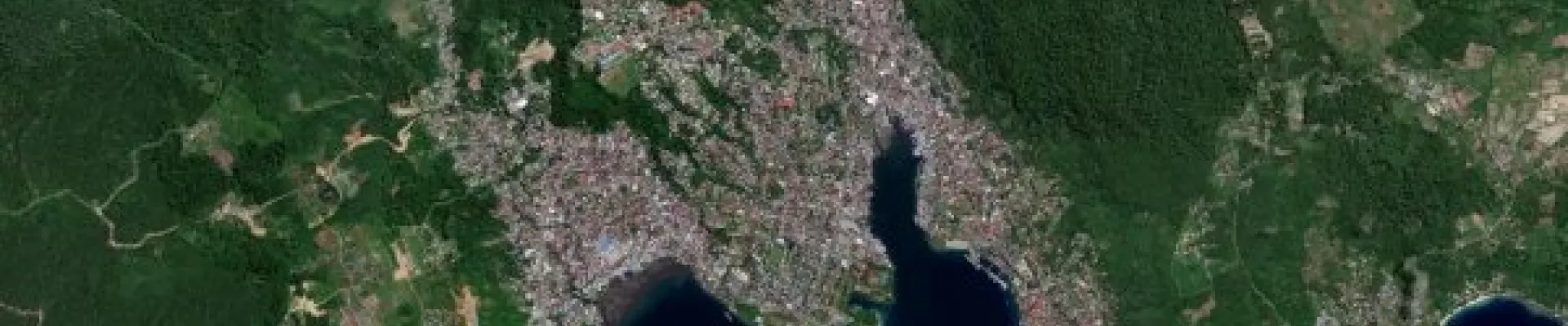 Satellite view of Manokwari, Irian Jaya