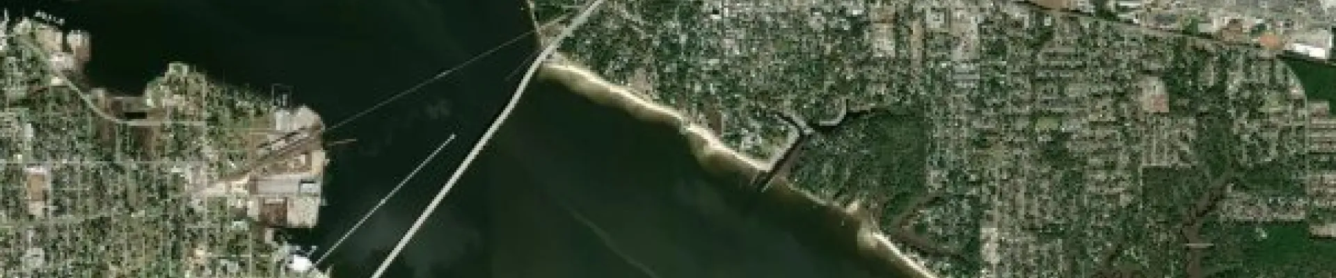 Satellite view of Ocean Springs, MS