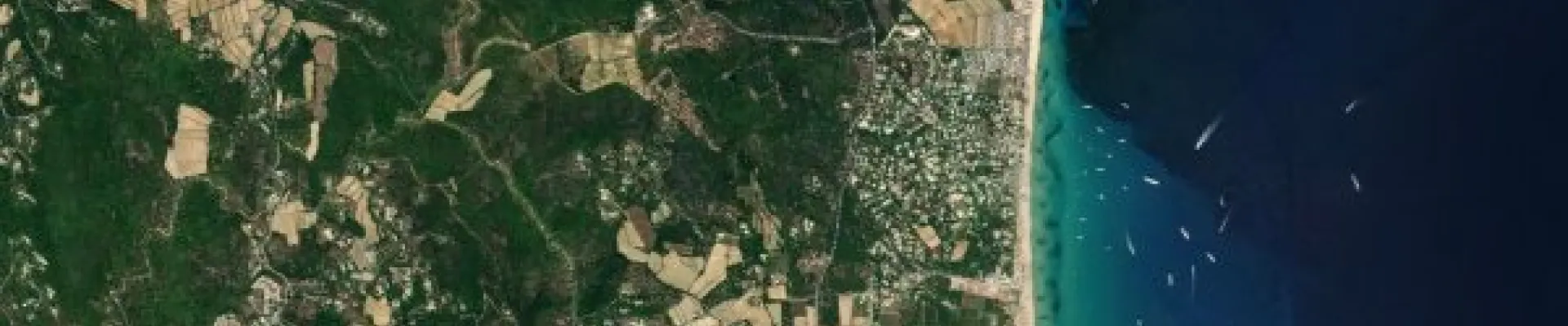 Satellite view of Pampelonne Beach