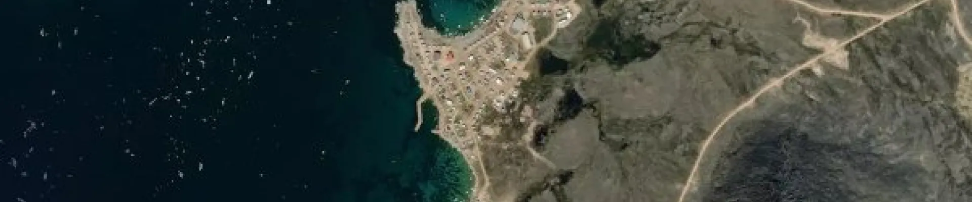 Satellite view of Qikiqtarjuaq, Nunavut