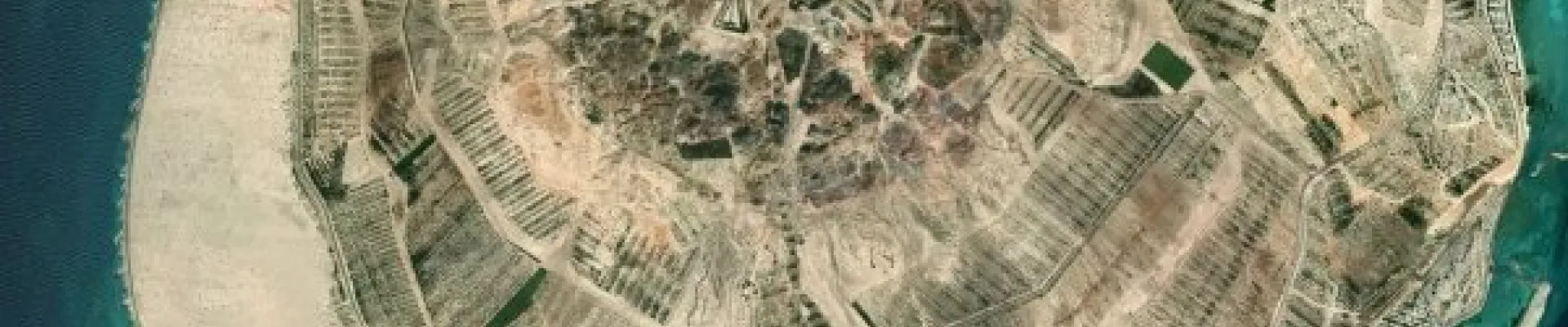 Satellite view of Sir Bani Yas Island