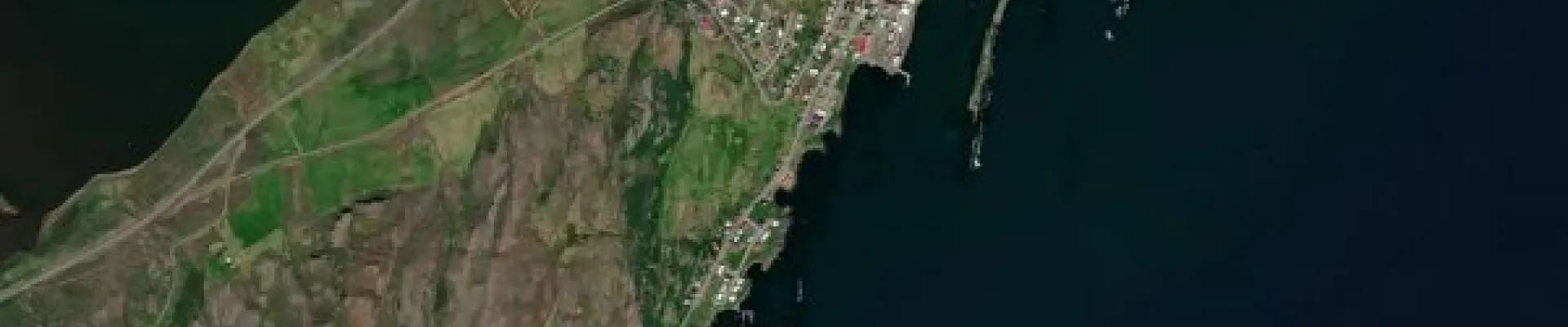 Satellite view of Vopnafjördur