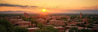 Santa Fe, New Mexico at Sunset