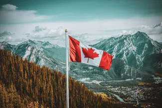 canadian flag rockies