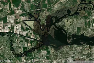 Satellite view of Biloxi, MS