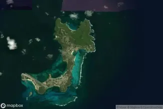 Satellite view of Canouan Island