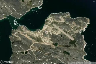 Satellite view of Cape Dorset, Nunavut