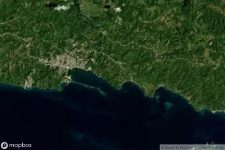 Satellite view of Cayo Levantado