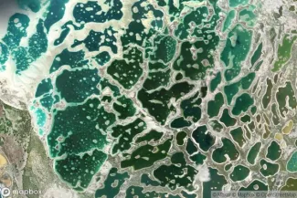 Satellite view of Christmas Island