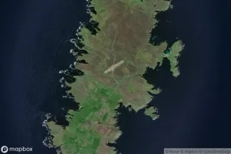 Satellite view of Fair Isle, Shetland Islands