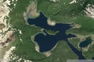 Satellite view of Geographic Harbor, Alaska