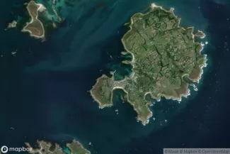Satellite view of Hugh Town, Saint Mary's, Isles of Scilly