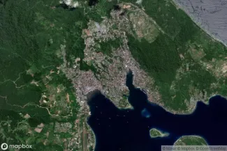 Satellite view of Manokwari, Irian Jaya