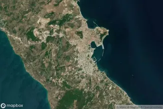 Satellite view of Mytilene, Lesbos
