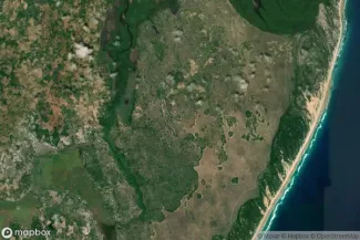 Satellite view of Pomene National Reserve