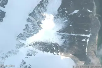 Satellite view of Raudfjorden, Spitsbergen