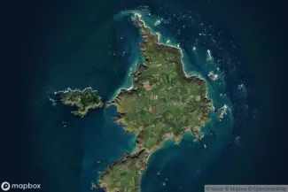 Satellite view of Sark
