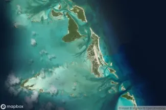 Satellite view of Staniel Cay
