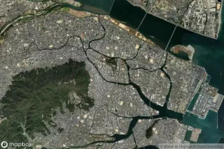 Satellite view of Tokushima
