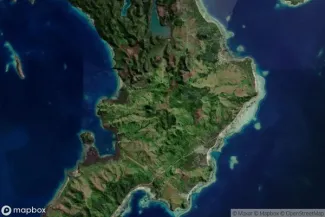 Satellite view of Vanua Balavu, Lau Islands