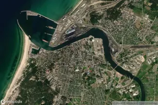 Satellite view of Ventspils